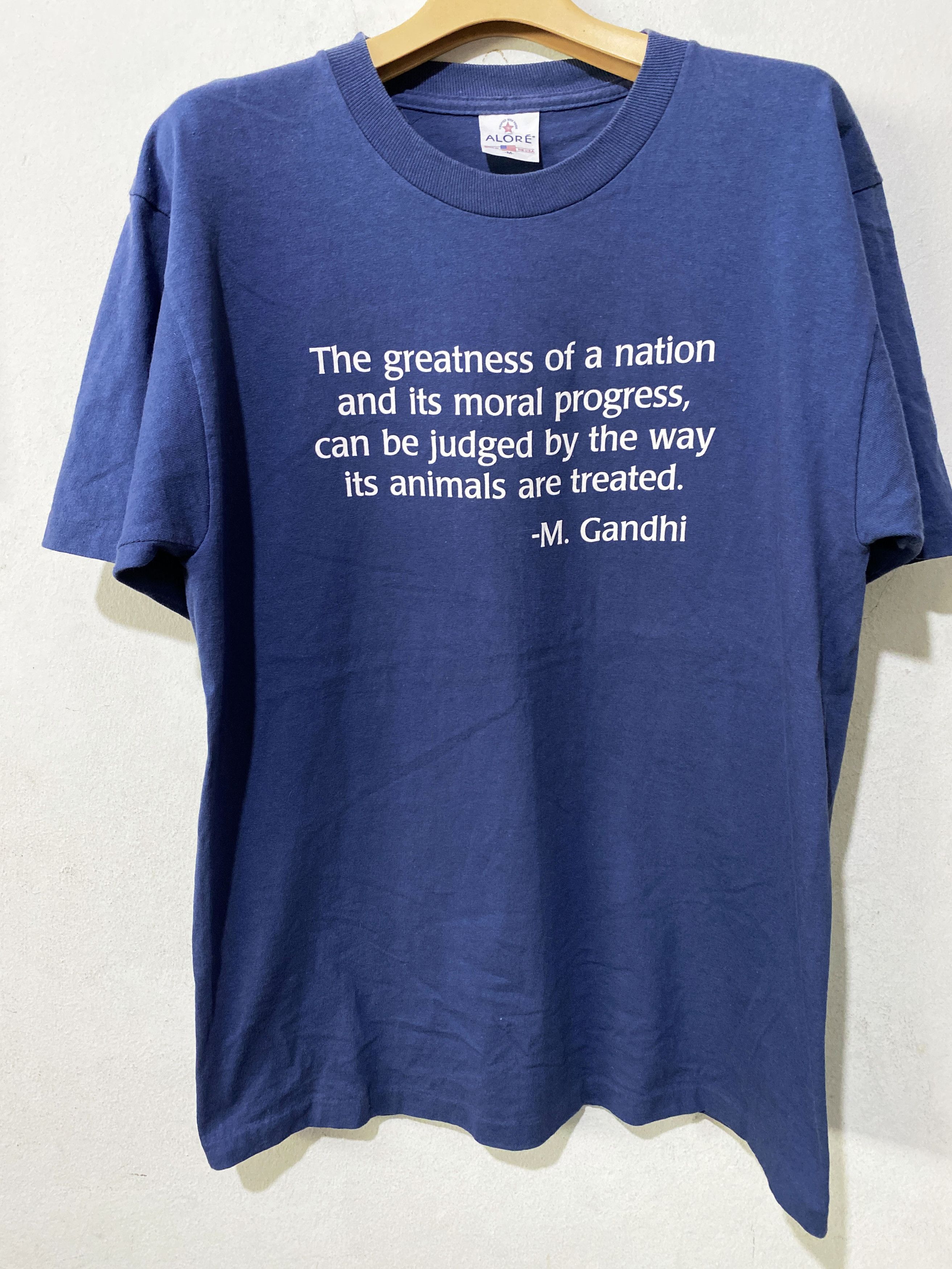 Band Tees × Vintage Vintage Mahatma Gandhi Shirt Size US M / EU 48-50 / 2 - 1 Thumbnail