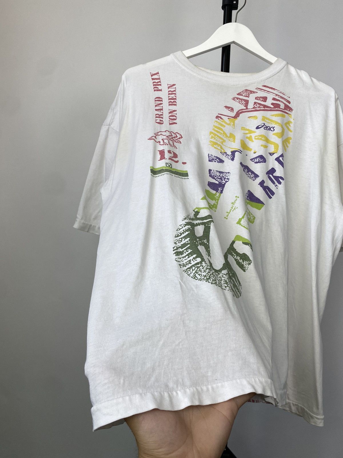 Asics × Vintage Vintage 80-90s ASICS Grand Prix Von Bern marathon t-shirt Size US XL / EU 56 / 4 - 2 Thumbnail