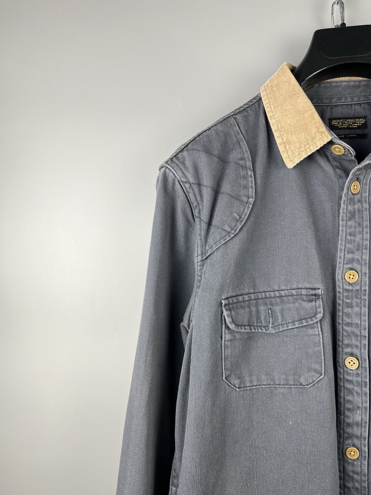 Allsaints Allsaints Mens Button Long Sleeve Overshirt Jacket Size US L / EU 52-54 / 3 - 5 Thumbnail