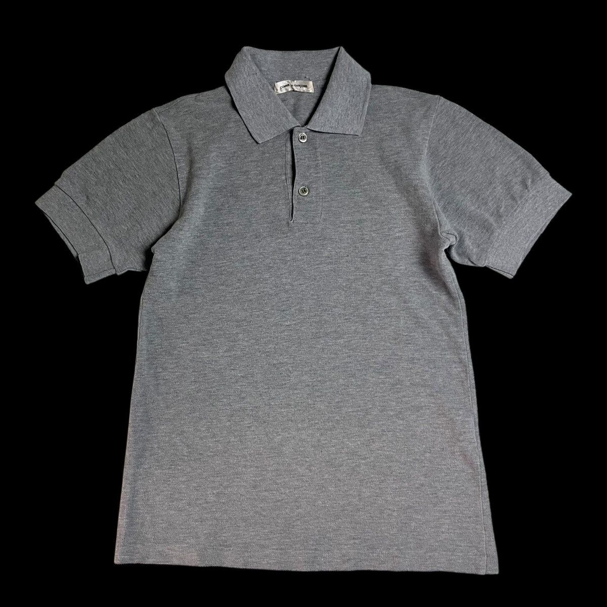 Comme des Garcons 90s Comme des Garcons Polo Shirt Gray 🌪️ Size US XXS / EU 40 - 1 Thumbnail