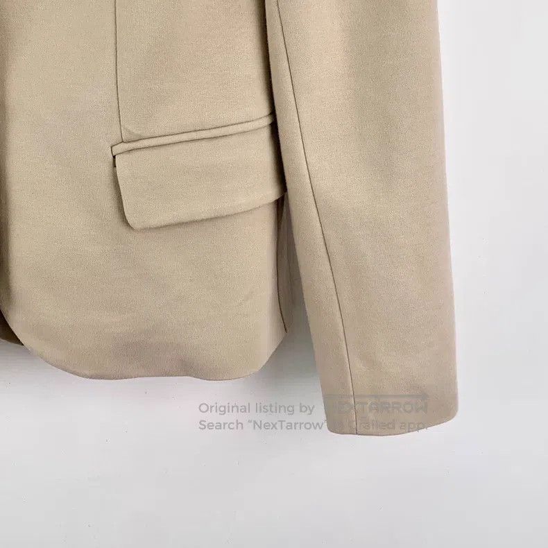 Brunello Cucinelli Brunello Cucinelli Khaki Cotton V-Neck Single Breasted Lon Size XXS / US 00 / IT 34 - 4 Thumbnail