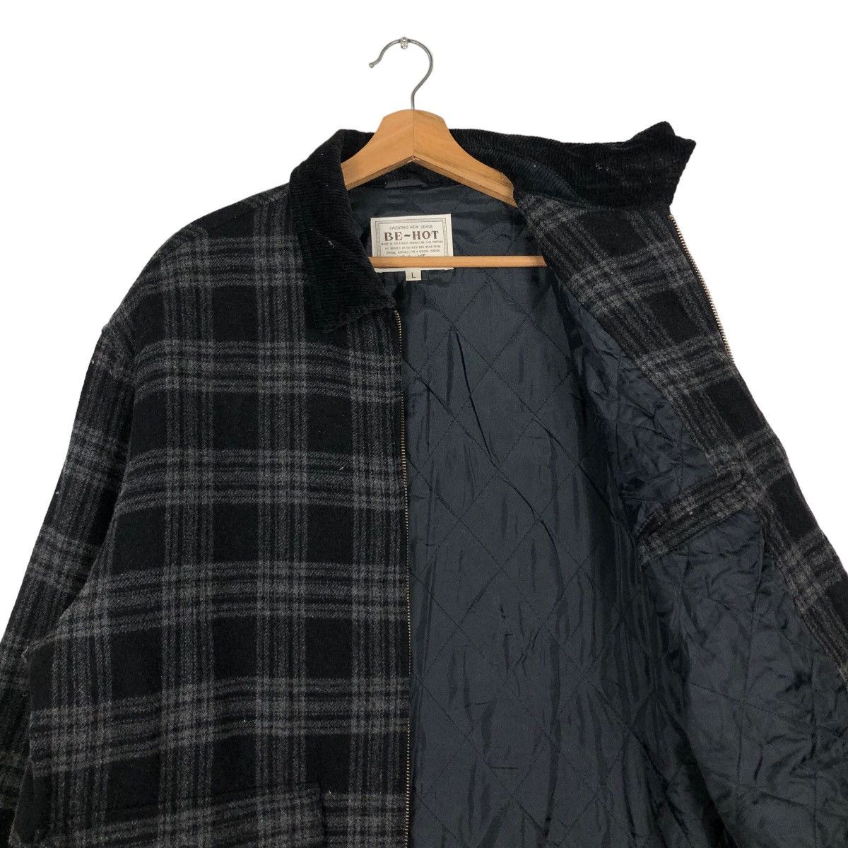Japanese Brand 🔥Vintage Wool Chore Jacket Be-Hot Japan Tartan Design Size US L / EU 52-54 / 3 - 12 Thumbnail