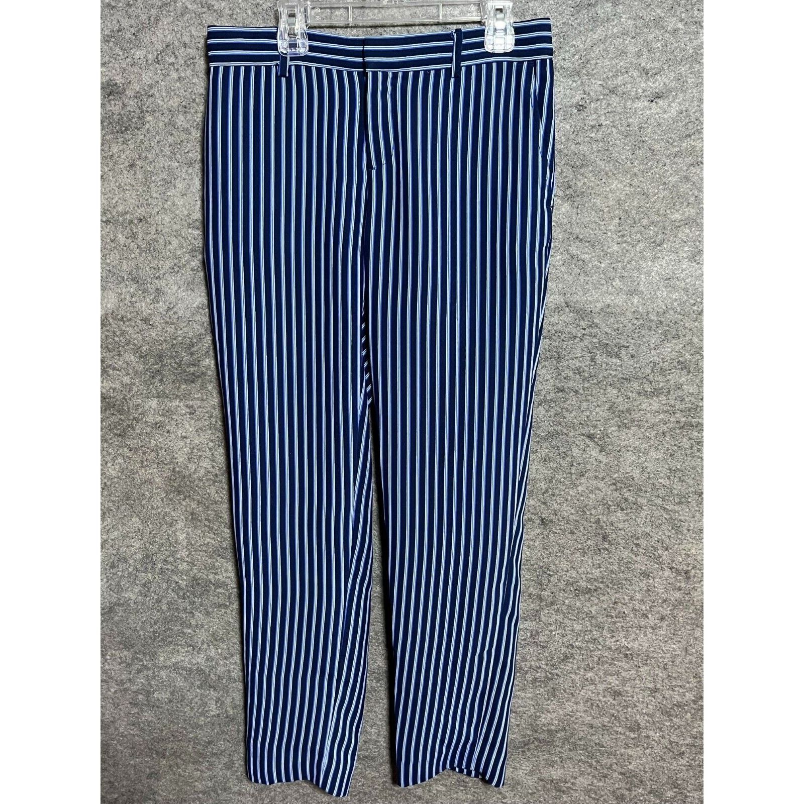 Banana Republic Banana Republic Pants Womens 0 Ryan Striped Tapered Blue Size 25" / US 0 / IT 36 - 1 Thumbnail