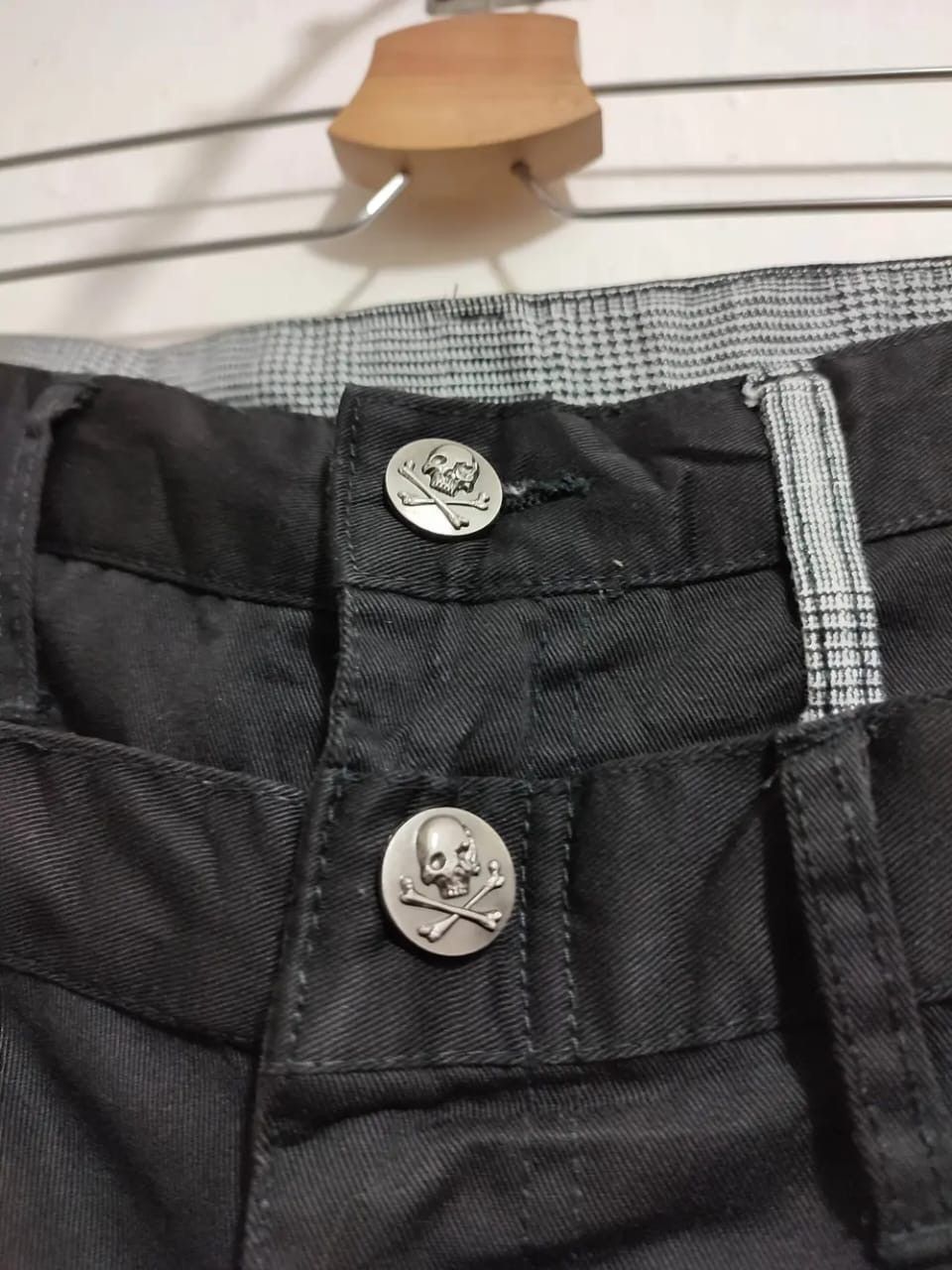 Japanese Brand Doublefocus double Waist Cargo Skull Button Punk Pants Size US 33 - 6 Thumbnail