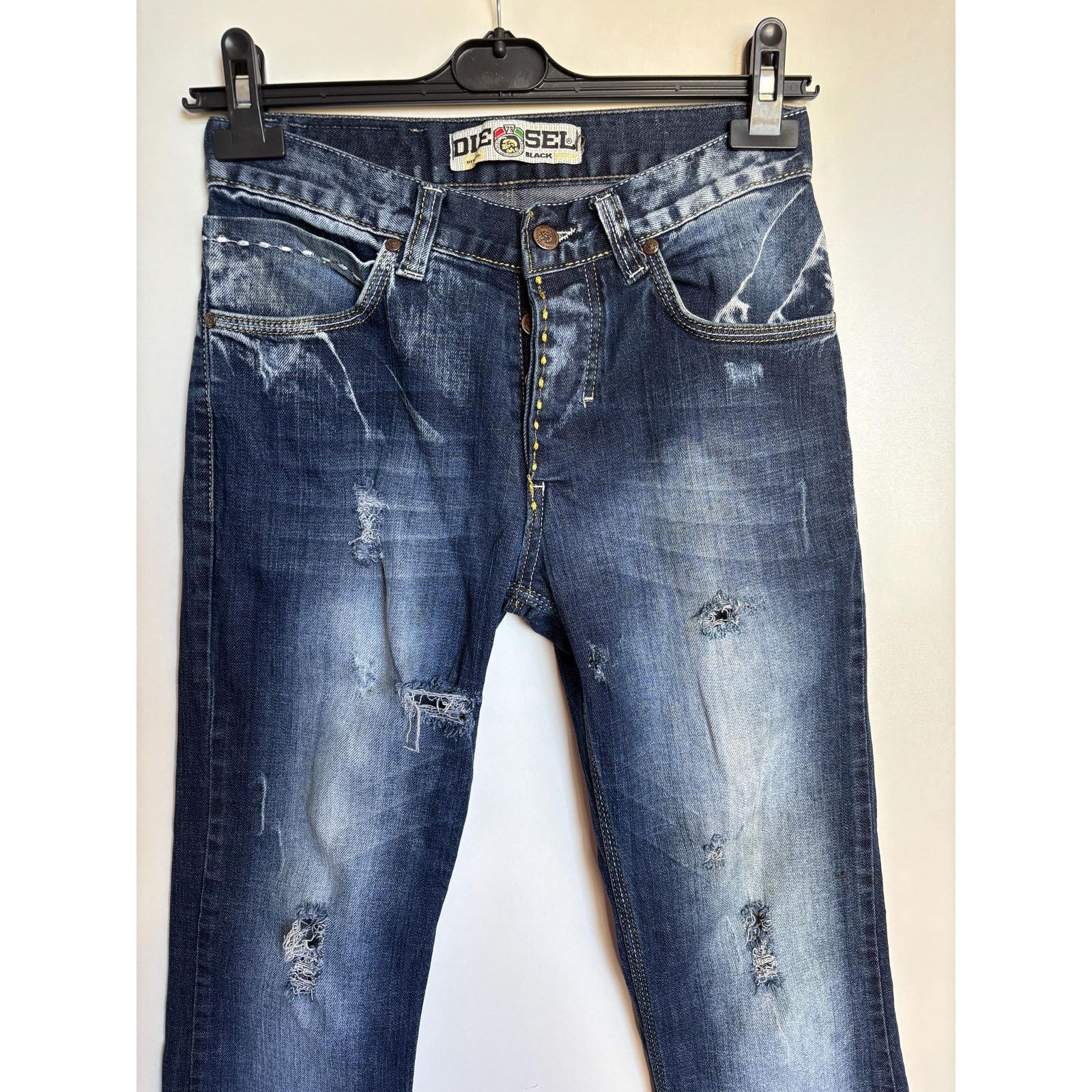 Diesel Diesel Denim Division Jeans W29 Y2K Italy Made Black Label Size US 29 - 5 Thumbnail