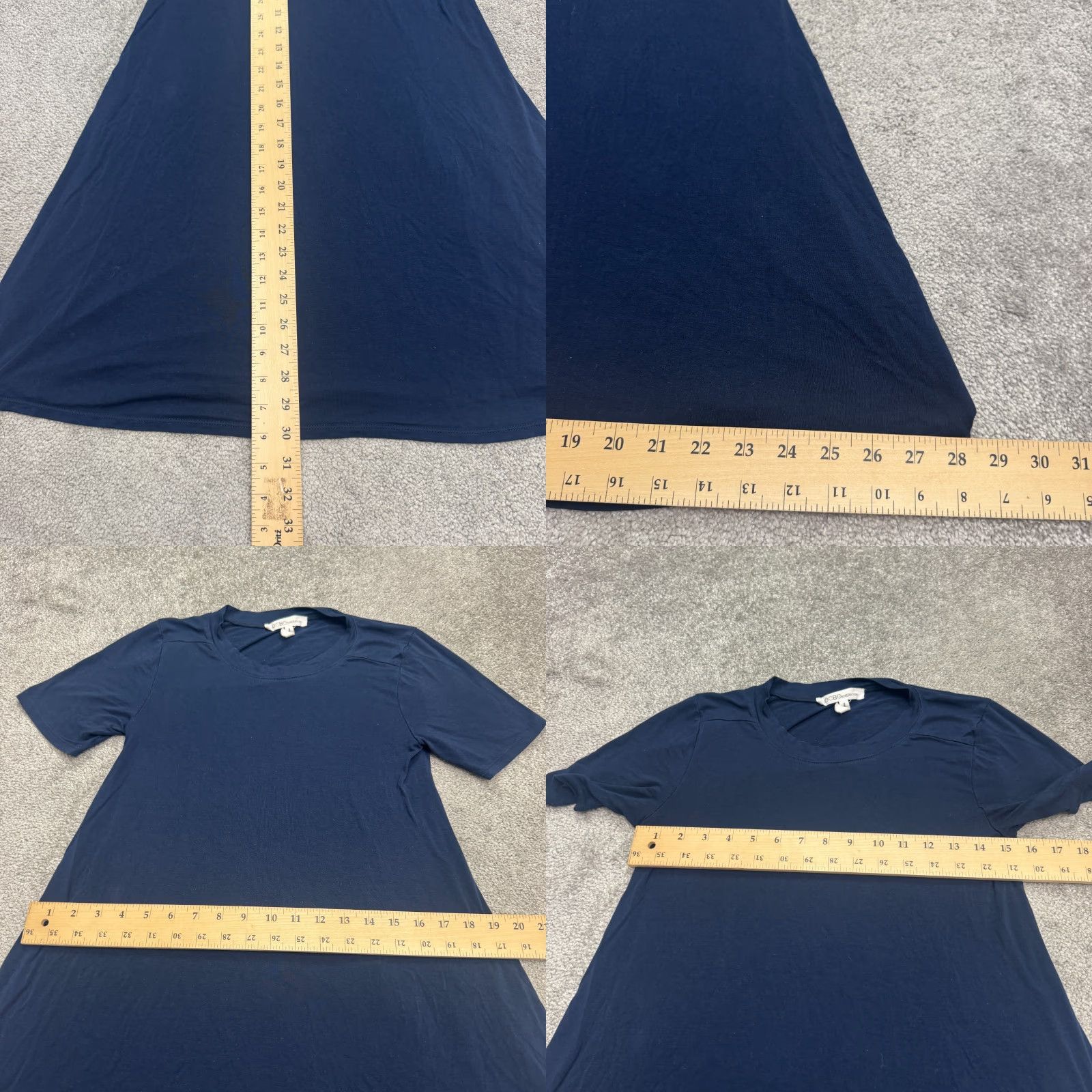 BCBGeneration BCBGeneration A-Line T-Shirt Dress Womens Small Blue Casual Midi Short Sleeve Size S / US 4 / IT 40 - 8 Thumbnail