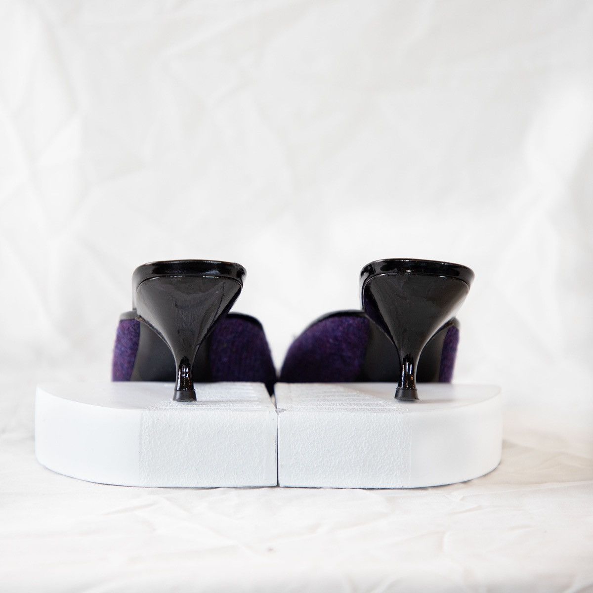 Miu Miu Miu Miu 90's Tweed Kitten Heel Mules Size US 9 / IT 39 - 4 Thumbnail