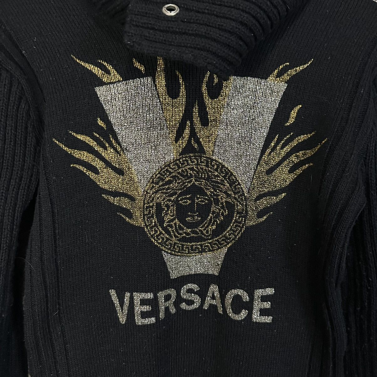 Versace Vintage Crazy Versace Big Logo Sweater Size M / US 6-8 / IT 42-44 - 3 Thumbnail