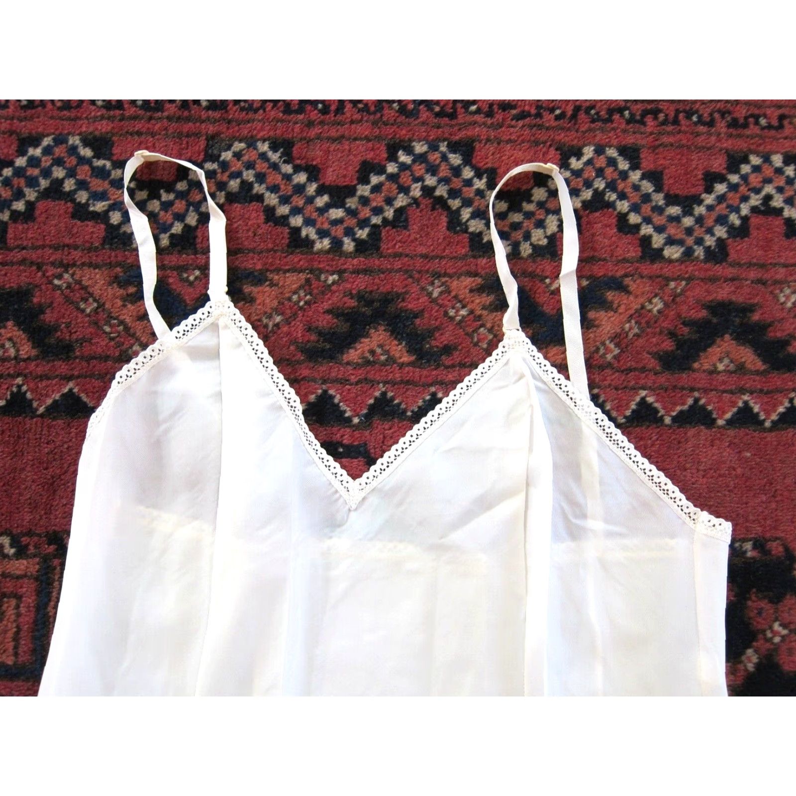 Vintage Vintage Barbizon Ivory Lace Spaghetti Strap Long Slip Nightgown Dress 36 Medium Size M / US 6-8 / IT 42-44 - 3 Thumbnail