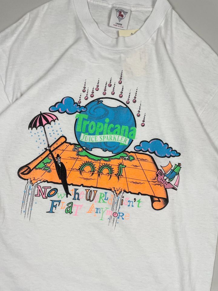 Vintage Vintage 90s Tropicana T-Shirt Size US L / EU 52-54 / 3 - 2 Thumbnail