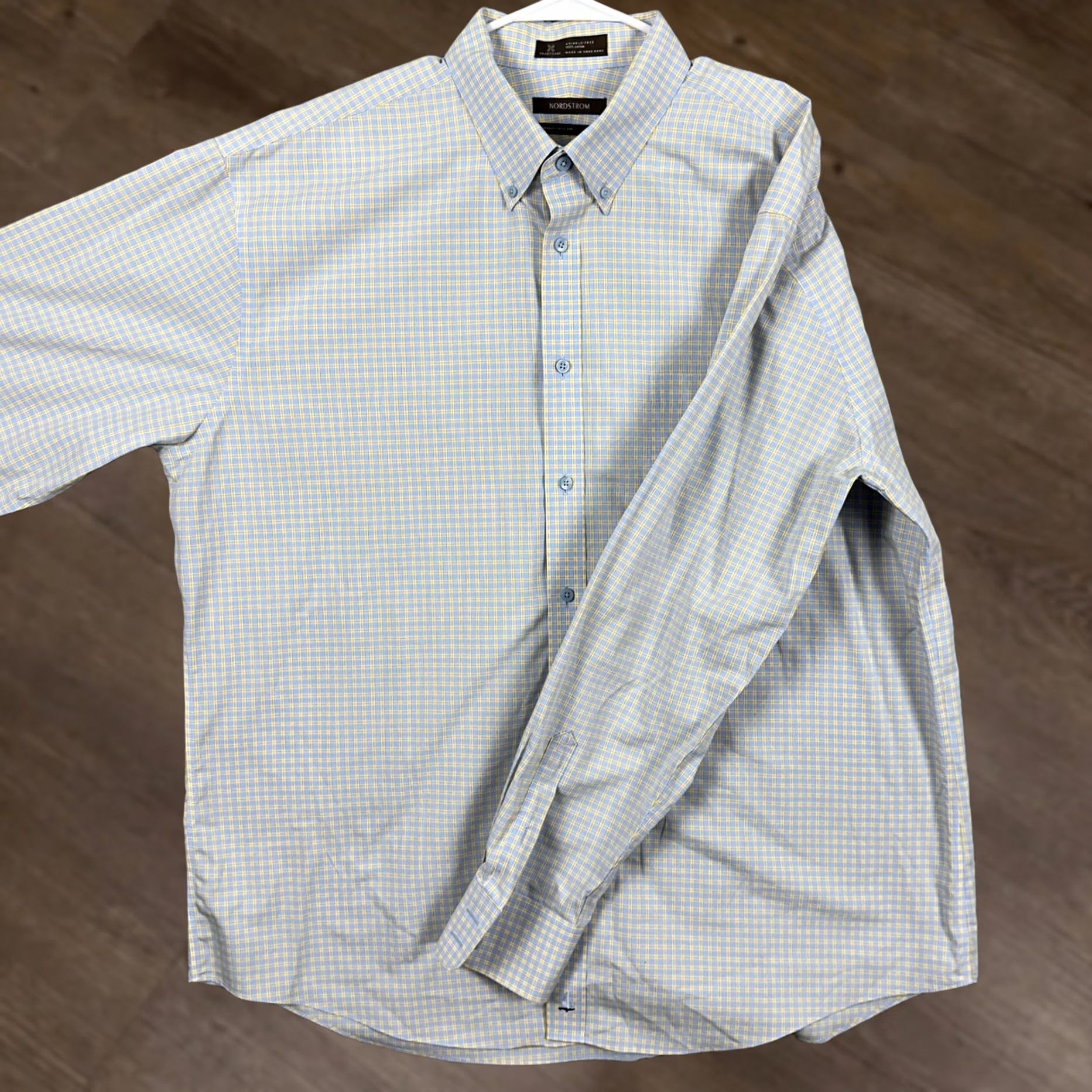 Nordstrom Nordstrom Shirt Button Down Mens 2XL Plaid Pocket Long Sleeve Blue Yellow Casual Shirt Clothes Mens 2XL Blue Yellow Plaid Button-Up Front Pocket Size US XXL / EU 58 / 5 - 1 Thumbnail