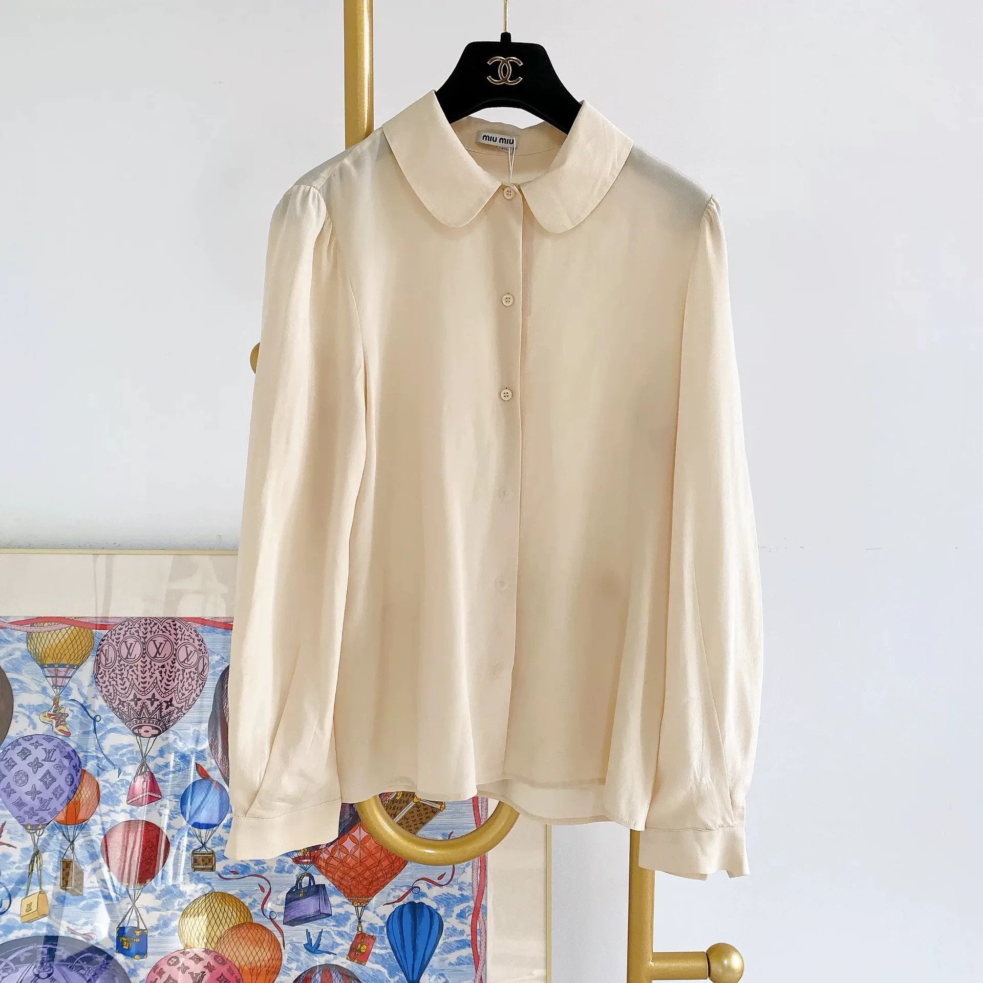 Miu Miu Miumiu Beige Women's Shirt Size M / US 6-8 / IT 42-44 - 1 Thumbnail