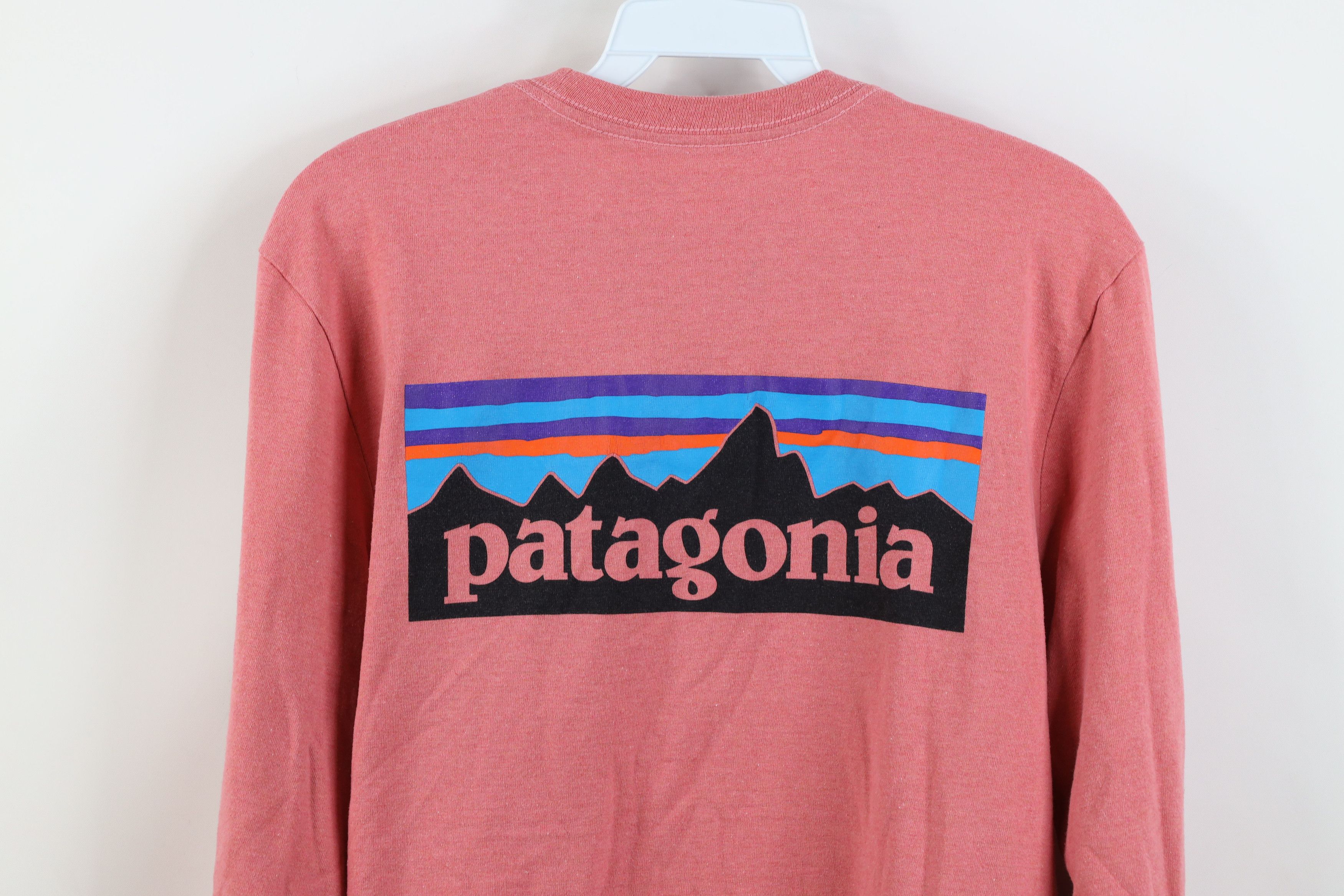 Patagonia Y2K Patagonia Spell Mountain Logo Long Sleeve T-Shirt Pink Size US S / EU 44-46 / 1 - 11 Thumbnail