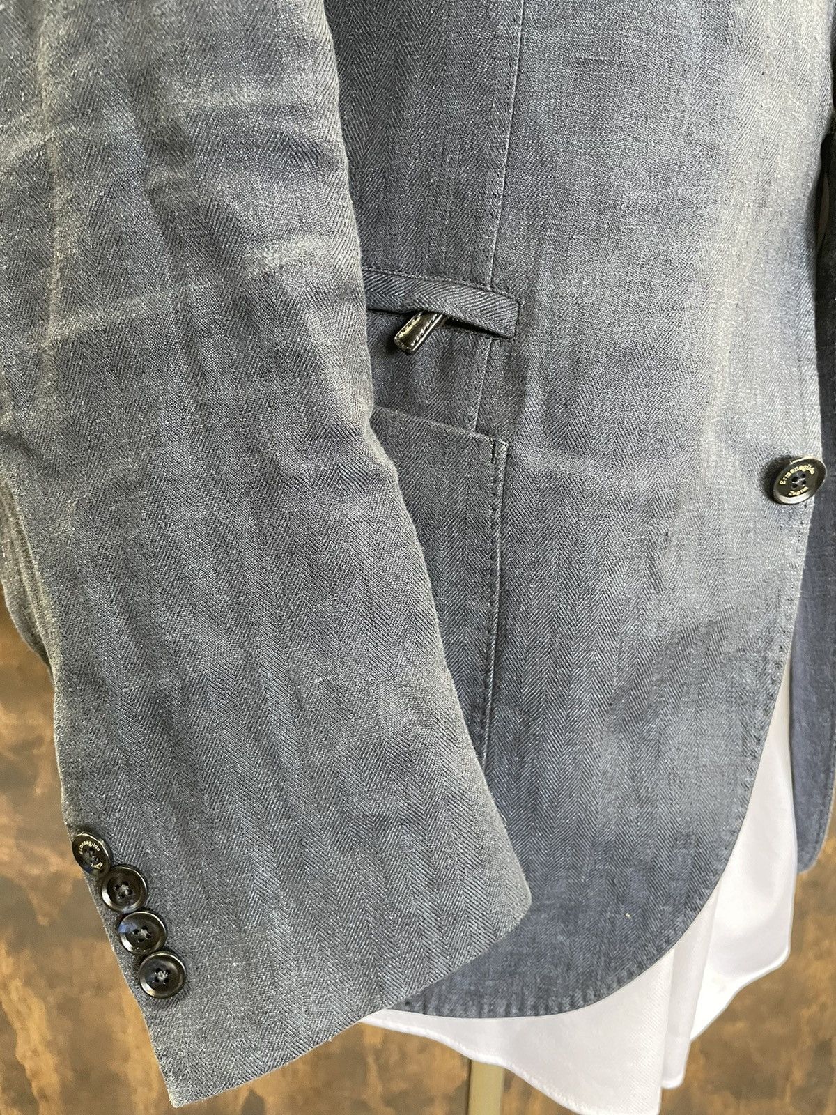 Ermenegildo Zegna Patch Pocket Linen Jacket Size 40R - 3 Thumbnail