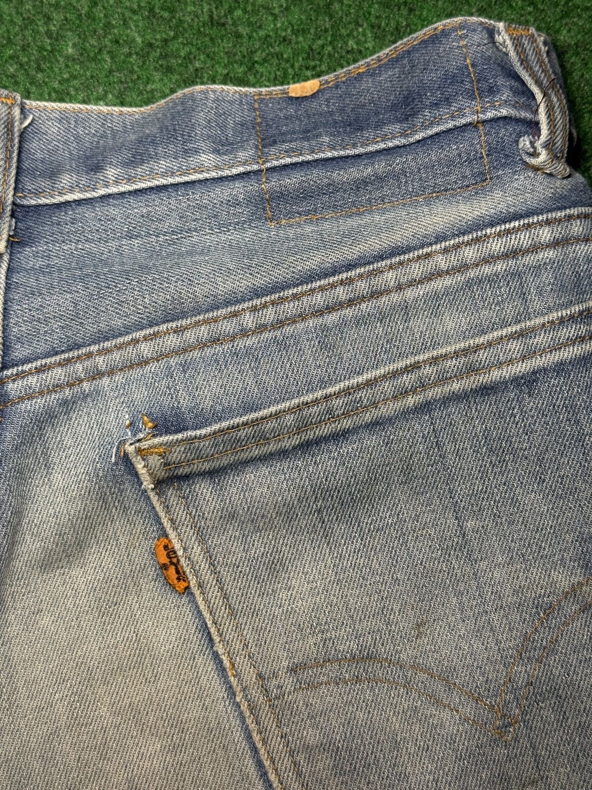 Levi's Vintage Clothing Vtg 70s Levi’s Orange Tab 32 4” Jorts Cutoff Denim Shorts Size 32" / US 10 / IT 46 - 2 Thumbnail