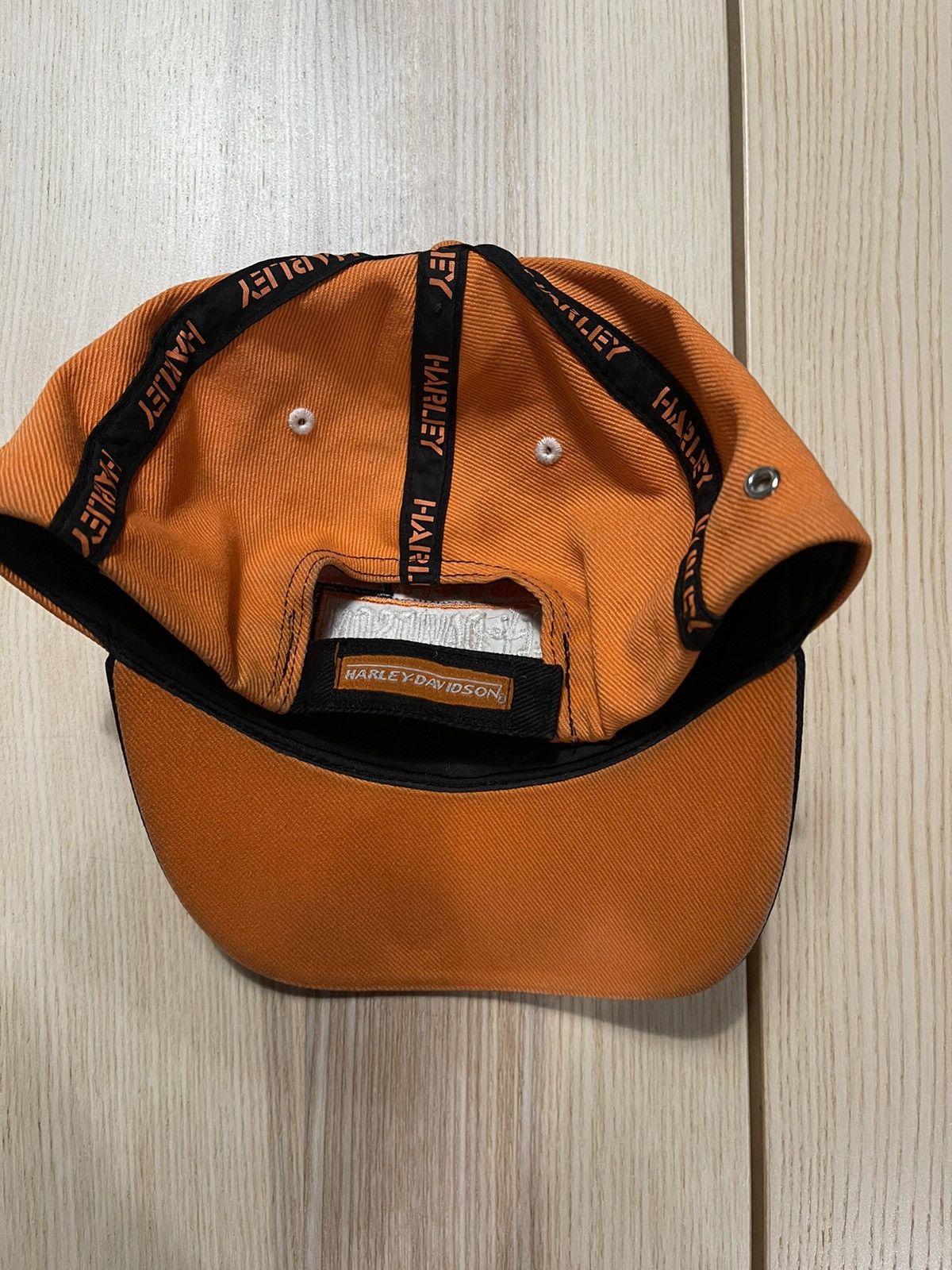 Harley Davidson × Vintage Vintage Harley Davidson “Top Of The Line” Spellout Hat Size ONE SIZE - 3 Thumbnail