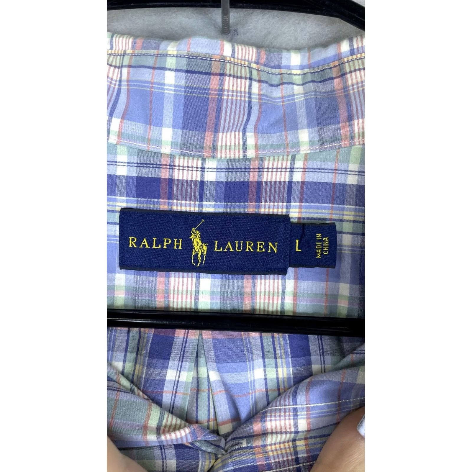 Ralph Lauren Ralph Lauren Shirt Mens Large Blue Plaid Short Sleeve Button Front Pony Logo Size US L / EU 52-54 / 3 - 3 Thumbnail