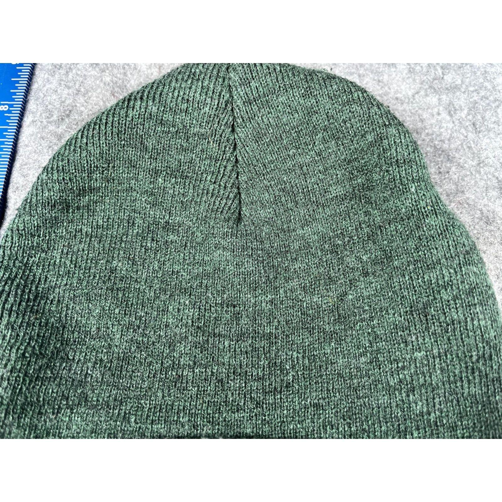 Vintage Herschel Hat Beanie Mens One Size Green Knit Patch Logo Stretch Winter Size ONE SIZE - 3 Thumbnail