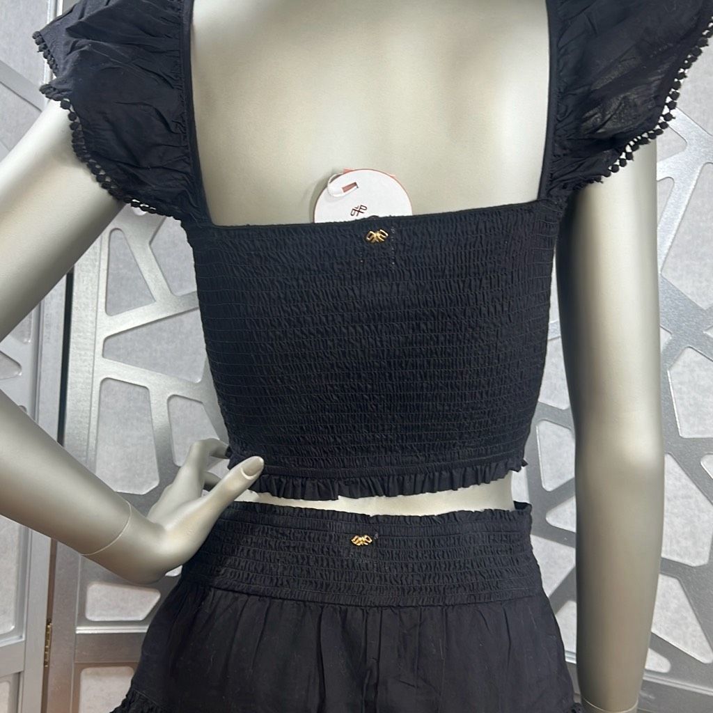 Topshop PQ Swim Midnight Ari Eyelet Top and Tired Mini Skirt NWT XS S (005) Size S / US 4 / IT 40 - 11 Thumbnail