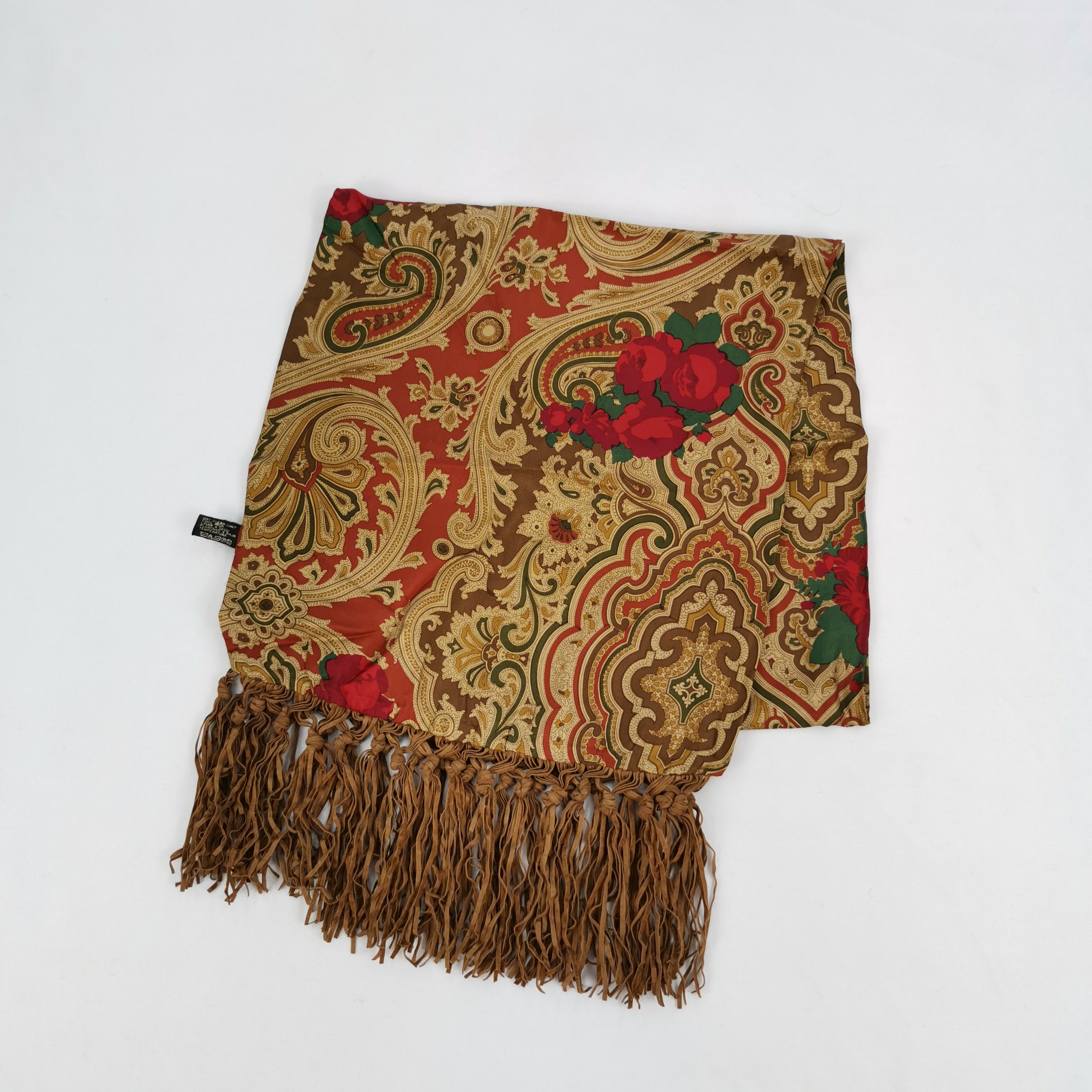 Vintage Vintage Unsigned Scarf Muffler Wool Silk Scarves Size ONE SIZE - 3 Thumbnail