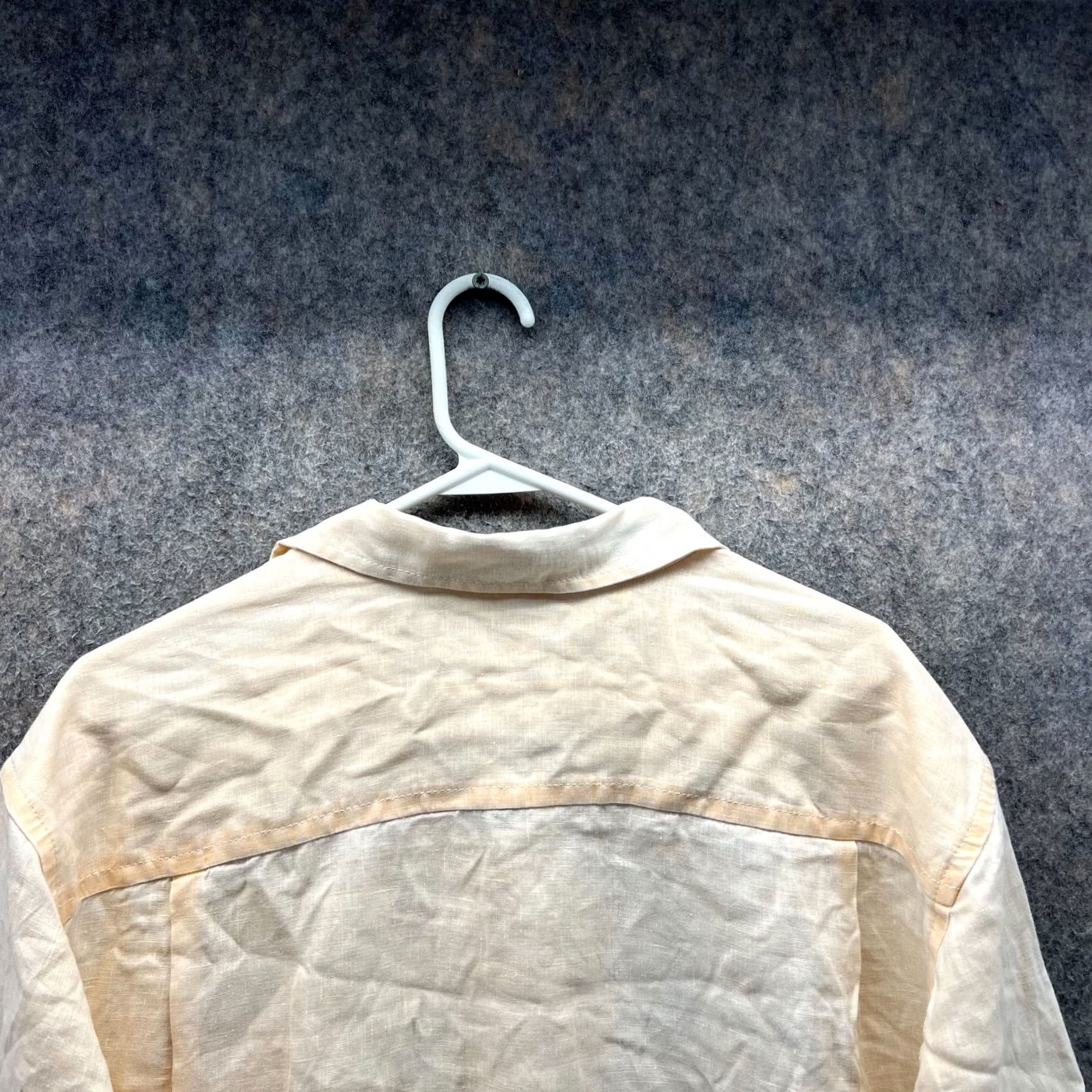 Tommy Bahama VINTAGE Tommy Bahama Shirt Men XL Orange Casual Button-Down Linen Solid Long Sleeve Size US XL / EU 56 / 4 - 2 Thumbnail