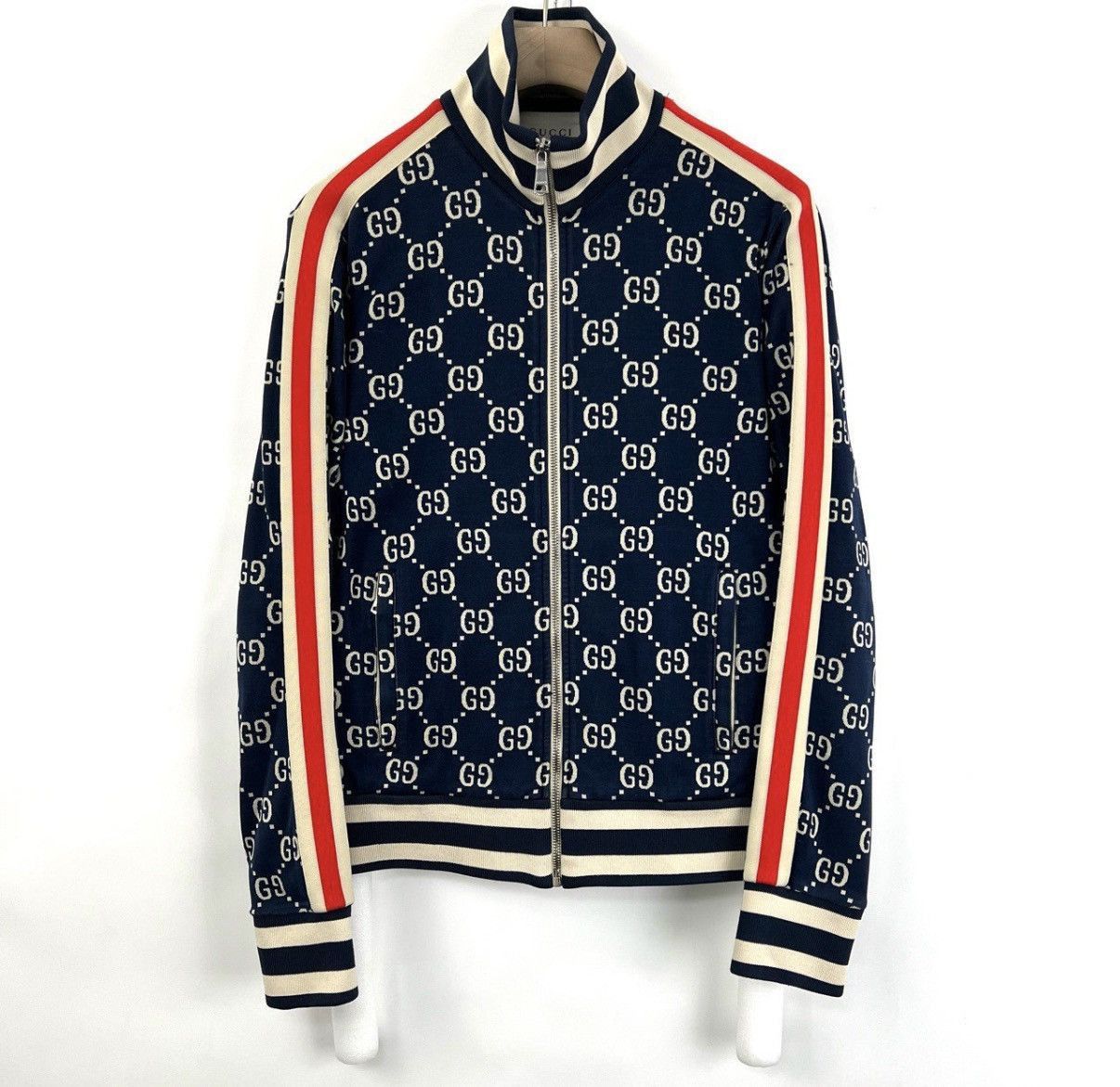 Gucci Blue GG Pattern Zip-Up Jacket Size S Size US S / EU 44-46 / 1 - 1 Thumbnail