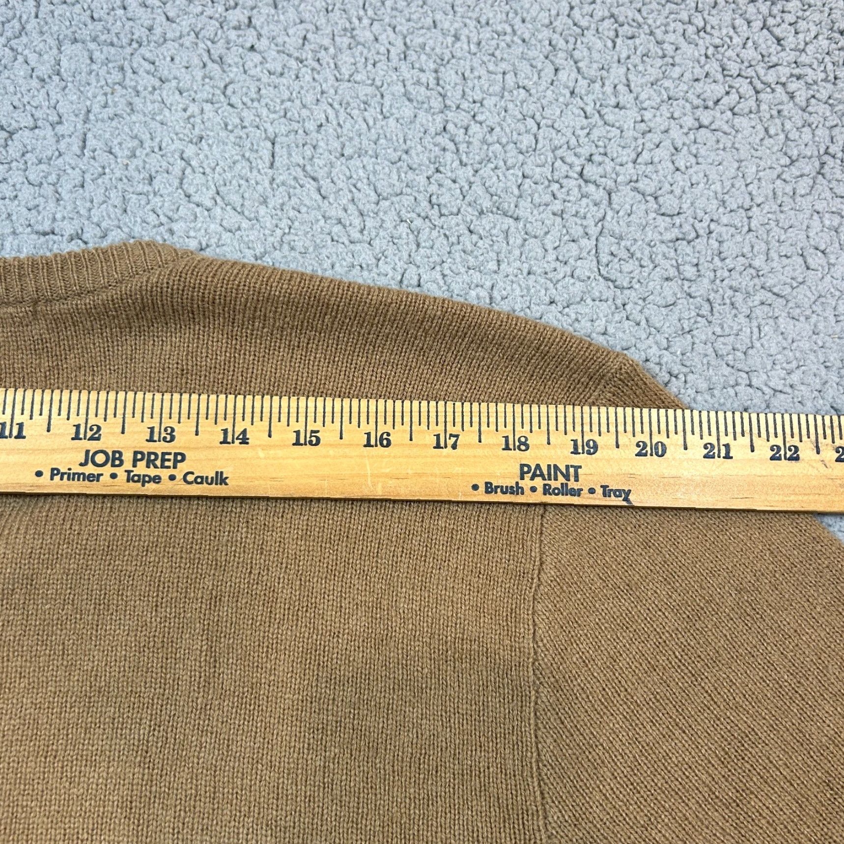 Polo Ralph Lauren Polo Ralph Lauren Sweater Mens Large Tan 100% Lambswool V Neck Pony Pullover Brown Wool Knit Pullover Winter Fall 90s Preppy Mens Size US L / EU 52-54 / 3 - 8 Thumbnail