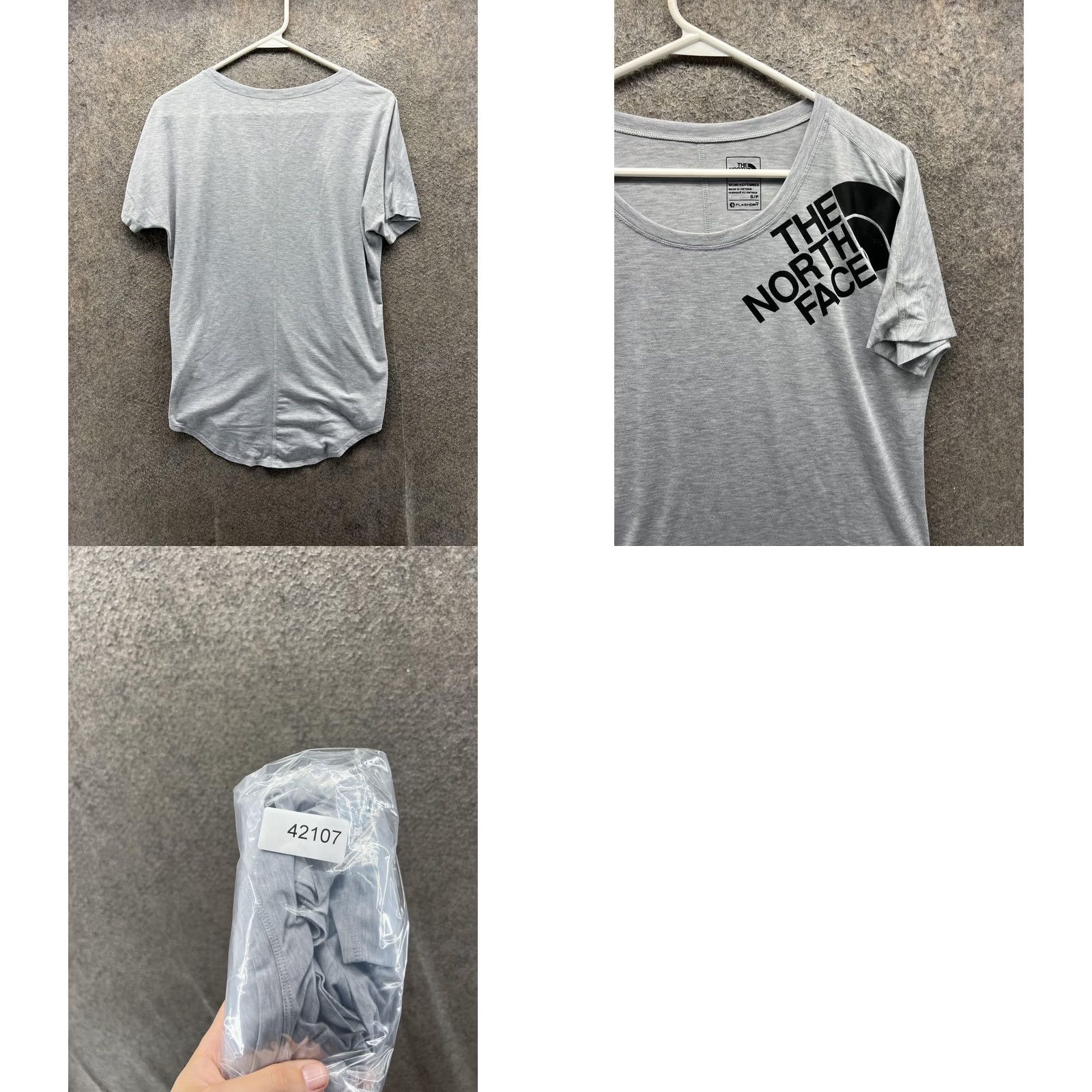 The North Face The North Face Shirt Womens Small Gray FlashDry Scoop Neck Short Sleeve Top Size S / US 4 / IT 40 - 8 Thumbnail