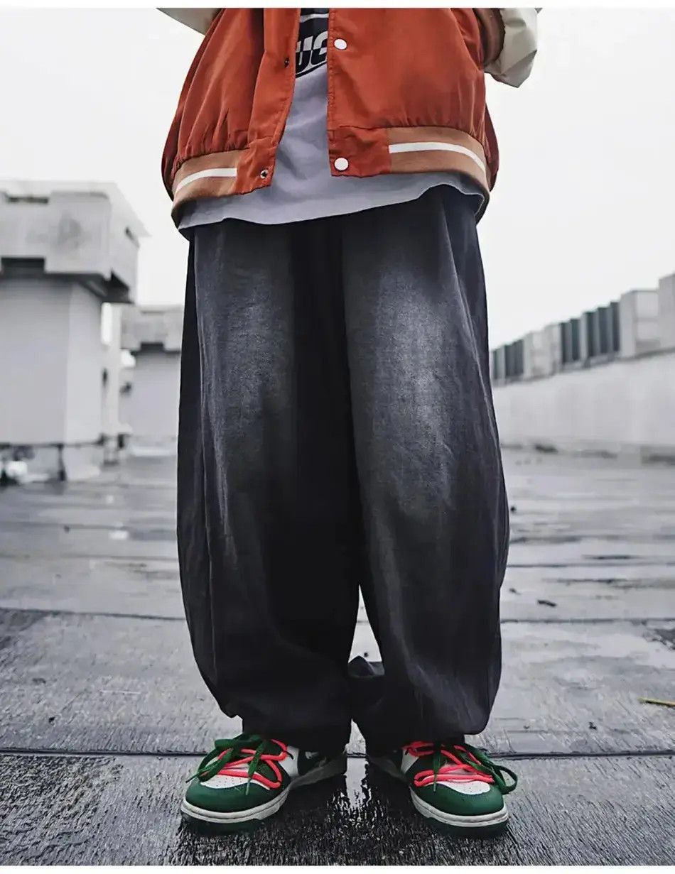 Japanese Brand Vintage Hip Hop Denim Trousers Male Oversize Flare Pants Size US 32 / EU 48 - 5 Thumbnail