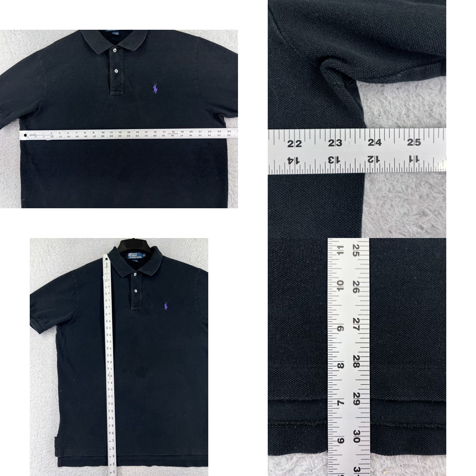 Ralph Lauren VINTAGE Ralph Lauren Polo Shirt Adult XL Black 100% Cotton Jersey Polo Regular Men’s Short Sleeve Logo Embroidered Button Collared Size US XL / EU 56 / 4 - 8 Thumbnail