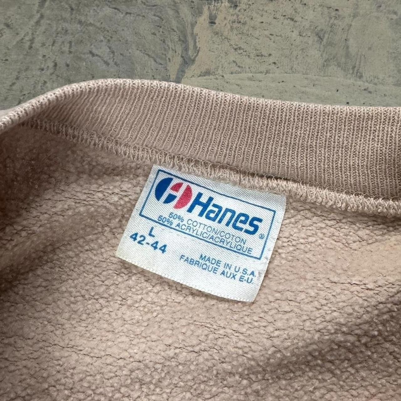 Hanes × Vintage Vintage 90s Rose Gold Pink Blank Crewneck Sweatshirt Size US L / EU 52-54 / 3 - 4 Thumbnail