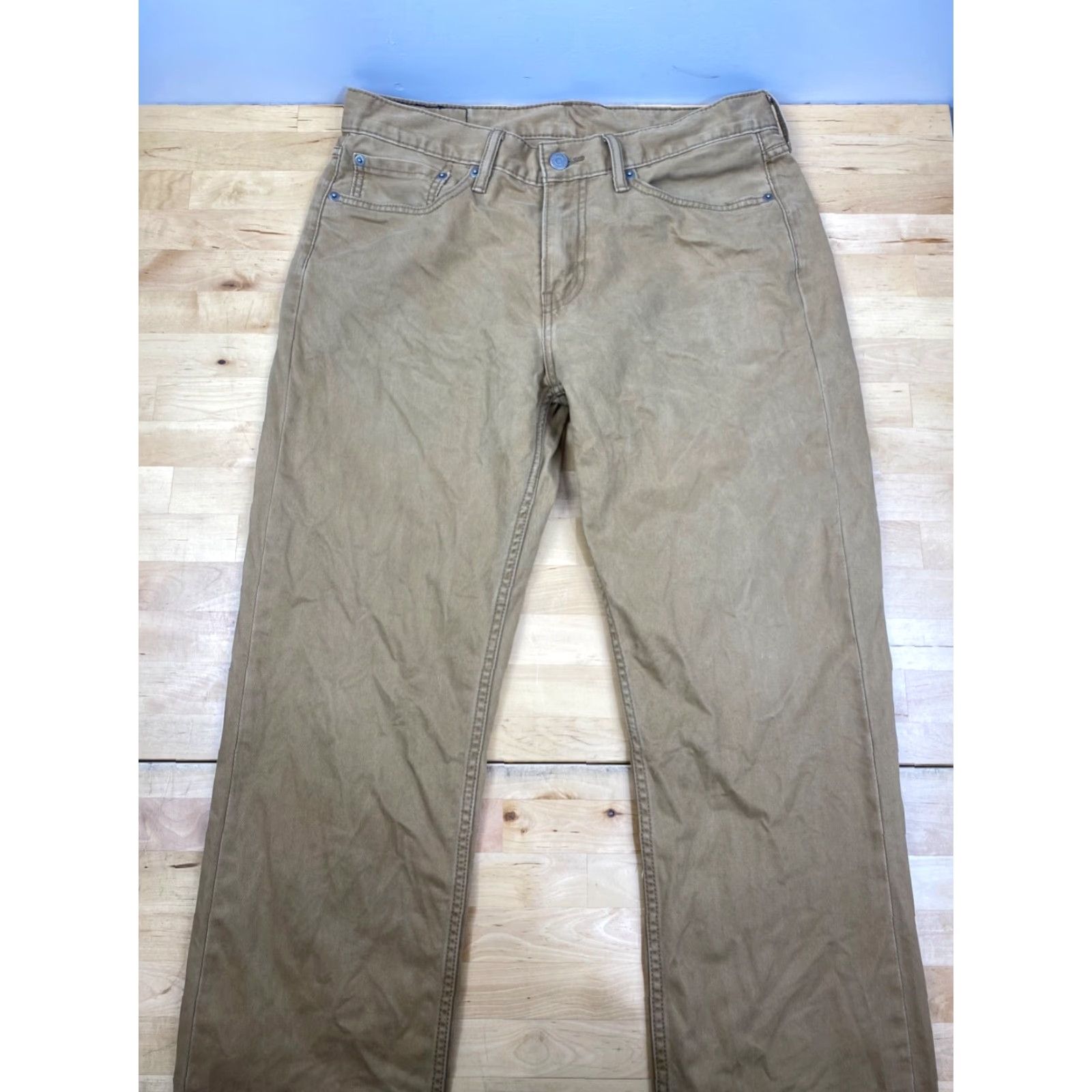 Levi's Levi's 514 Jeans Mens 32x31 Casual Straight Tan Beige Khaki #8283 Denim Regular Size US 32 / EU 48 - 2 Thumbnail