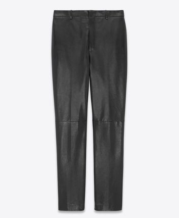 Saint Laurent Paris high-waisted pants in lambskin Size US 28 / EU 44 - 1 Thumbnail