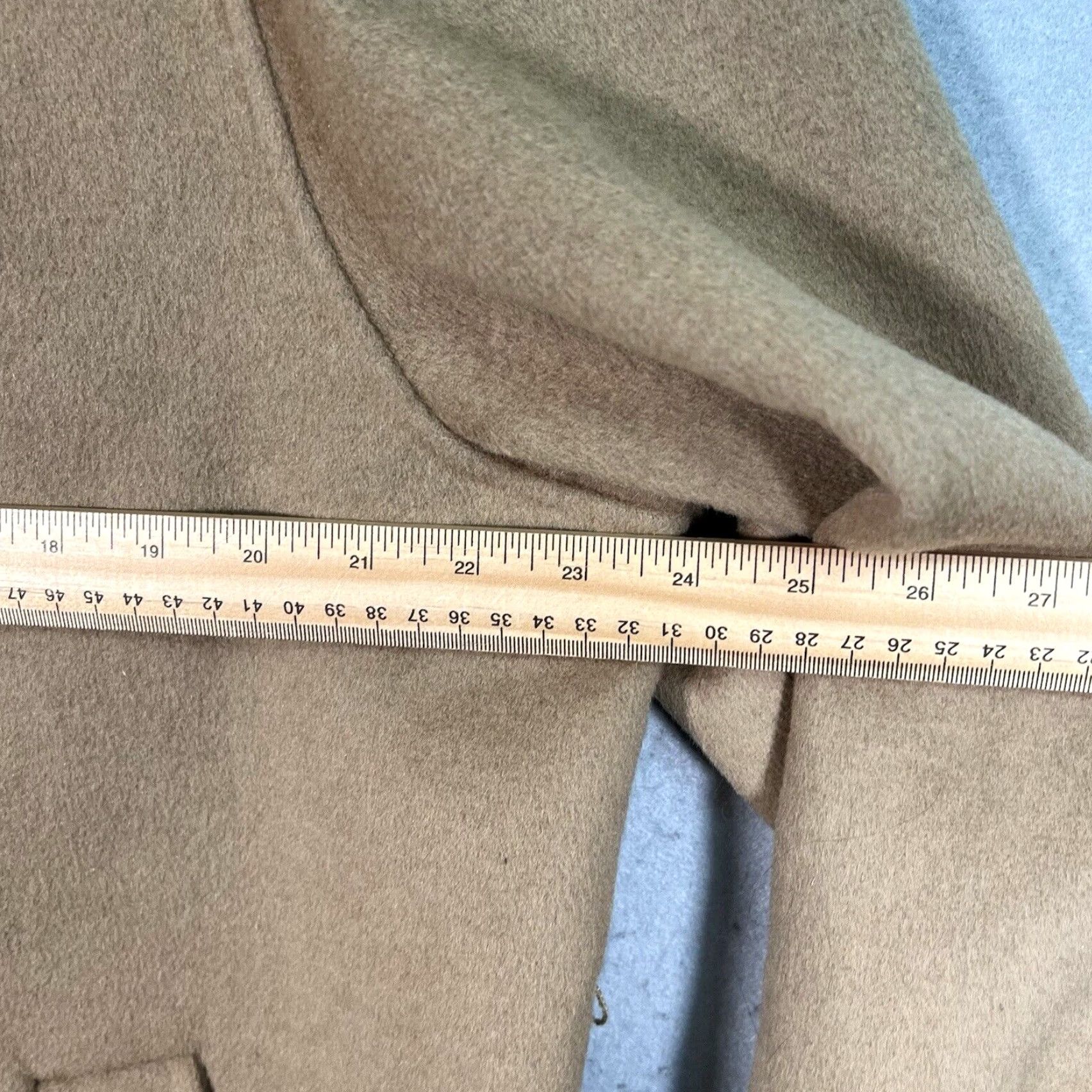 Zara NWT Zara WRAP Coat Womens Large Brown Wool Blend Belt Missing Belt No Belt? Beige Wool Overcoat Long Sleeve Coat NWT Zara Size L / US 10 / IT 46 - 2 Thumbnail