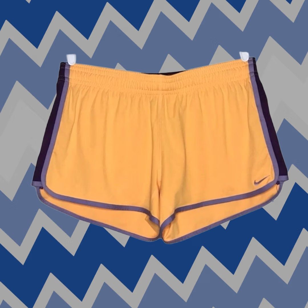 Nike Nike Shorts Large Orange Purple Athletic Running Gym Women's Size 36" / US 14 / IT 50 - 1 Thumbnail