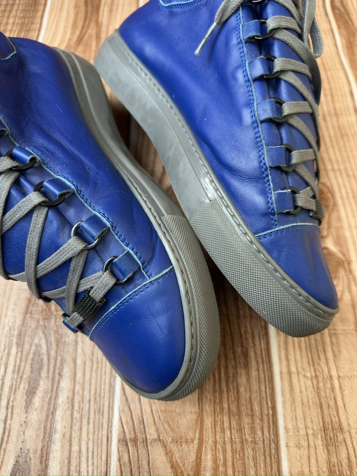 Balenciaga Balenciaga Arena Blue Leather Hightops Size US 7 / EU 40 - 8 Thumbnail