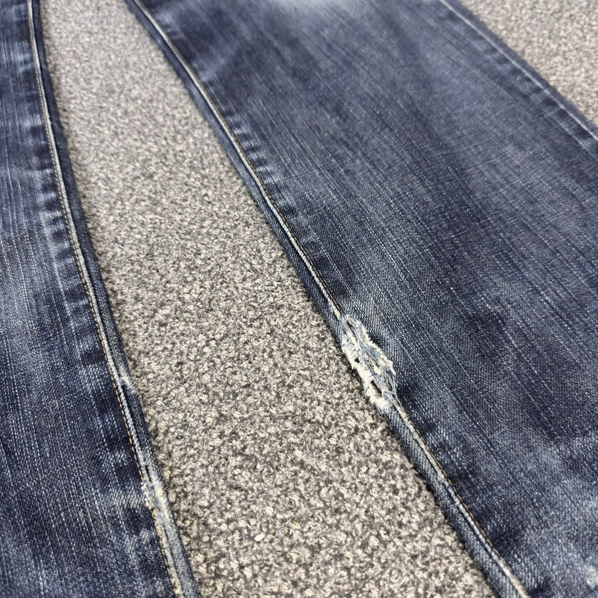 Kapital Vintage Edwin 403 Japanese Denim Distressed Fade Indigo Jean Size US 30 / EU 46 - 8 Thumbnail