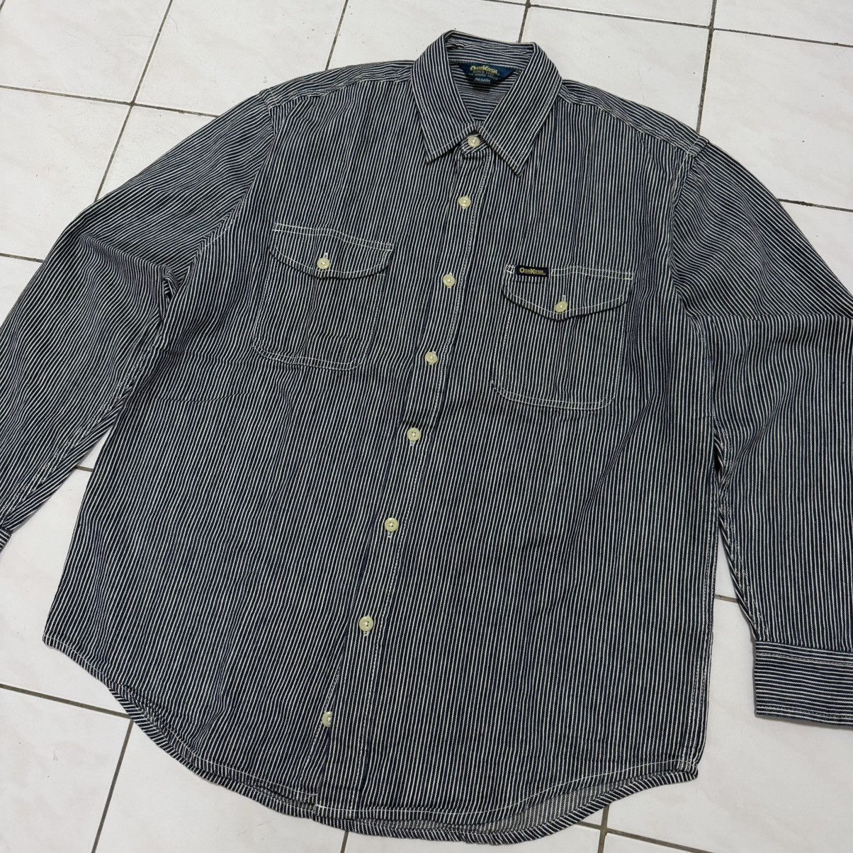 Oshkosh Vintage Oshkosh Hickory Shirt Size Medium Size US M / EU 48-50 / 2 - 3 Thumbnail