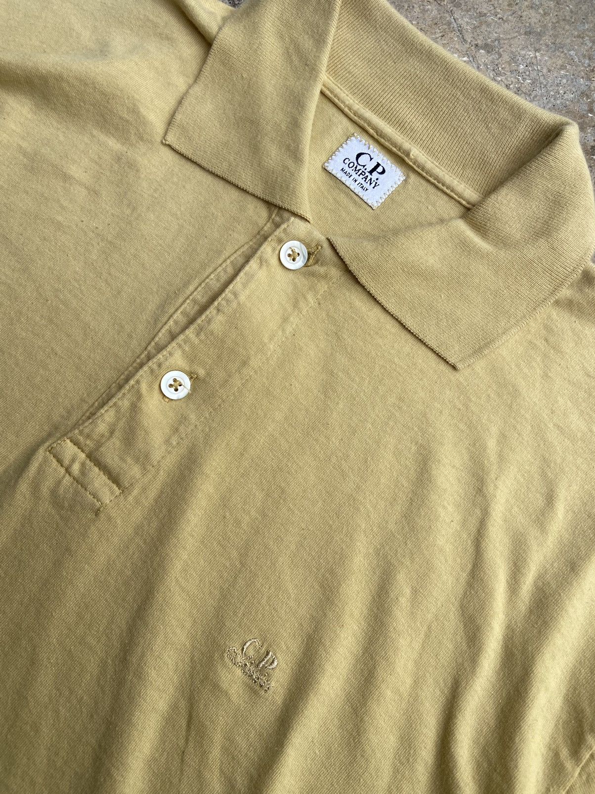 C.P. Company Vintage C.P. Company Piqué Khaki Tan Polo Shirt Size US L / EU 52-54 / 3 - 2 Thumbnail