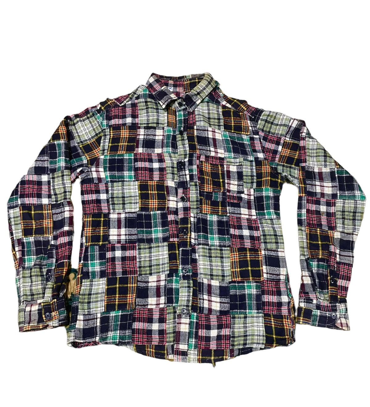 Flannel Global Work x Patchwork Flannel Shirt Japanese Brand Size US M / EU 48-50 / 2 - 1 Thumbnail