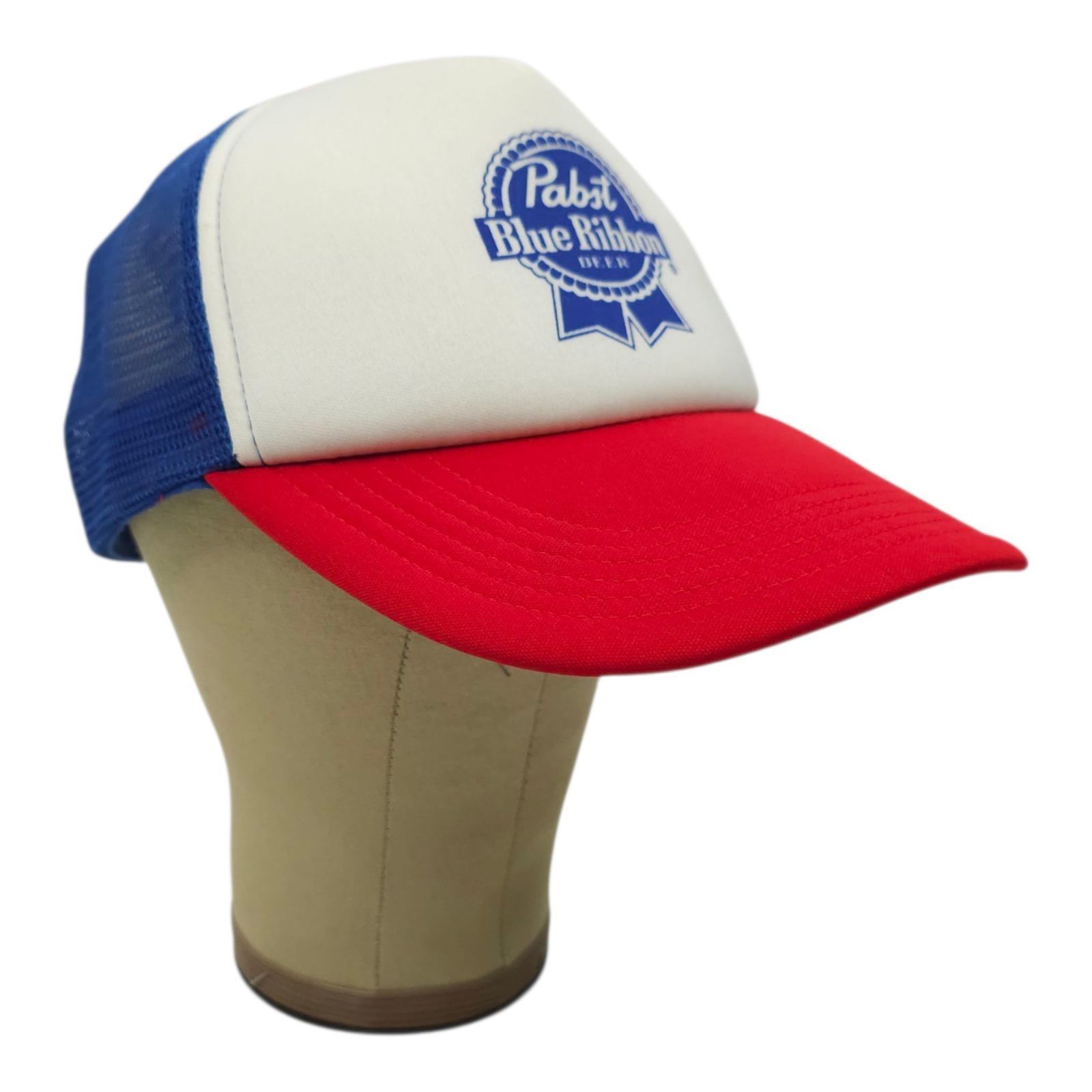 Pabst Blue Ribbon Pabst Blue Ribbon Beer Mesh Foam Snapback Cap Trucker Hat Size ONE SIZE - 3 Thumbnail