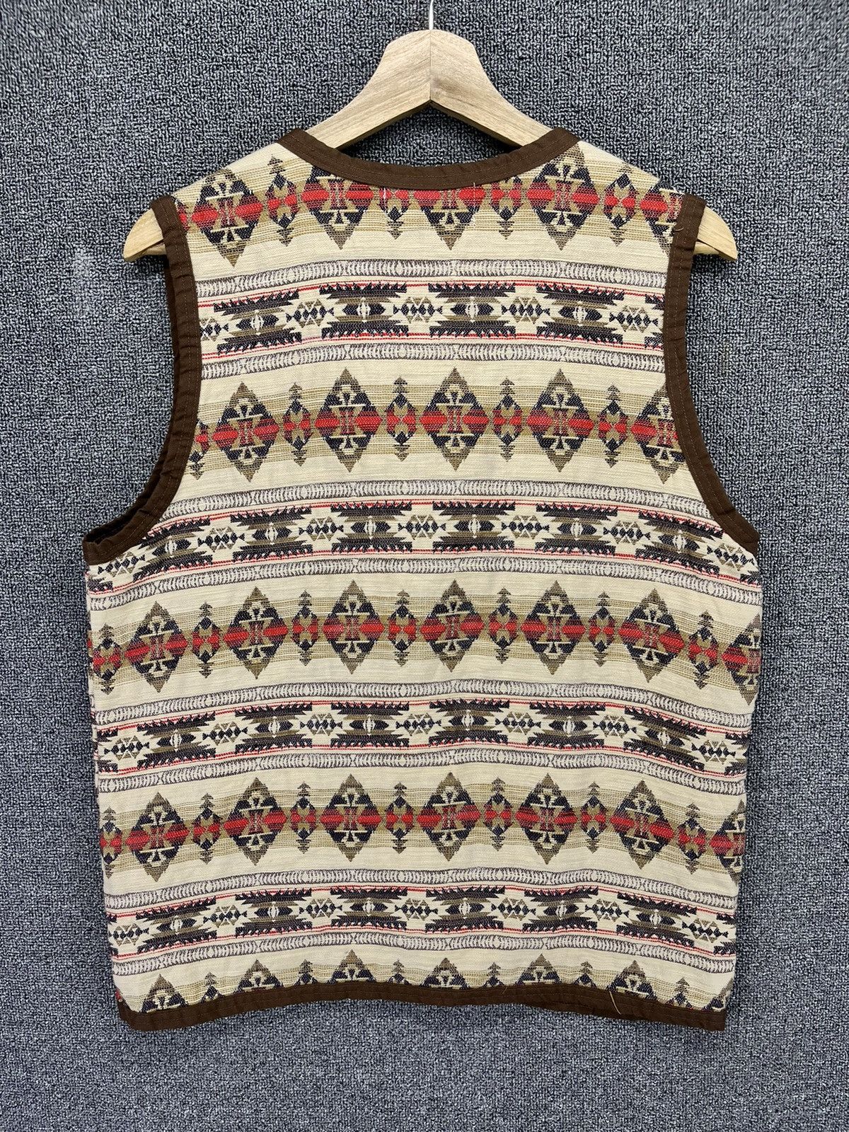 Japanese Brand Vintage Indian Motorcycle Navajo Vest Size L / US 10 / IT 46 - 7 Thumbnail