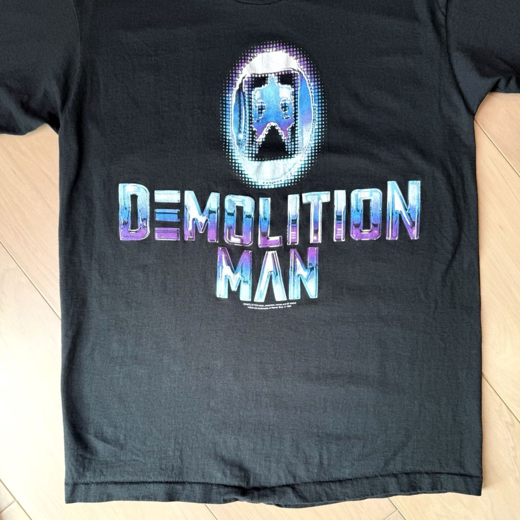 Vintage VINTAGE Demolition Man Shirt L Black 90s Giant Movie Promo Sylvester Stallone Size US L / EU 52-54 / 3 - 5 Thumbnail