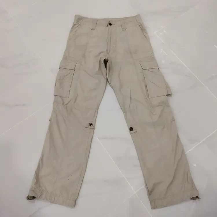 Japanese Brand × Uniqlo UNIQLO FANCY WHITE CARGO PANTS Size US 30 / EU 46 - 1 Thumbnail
