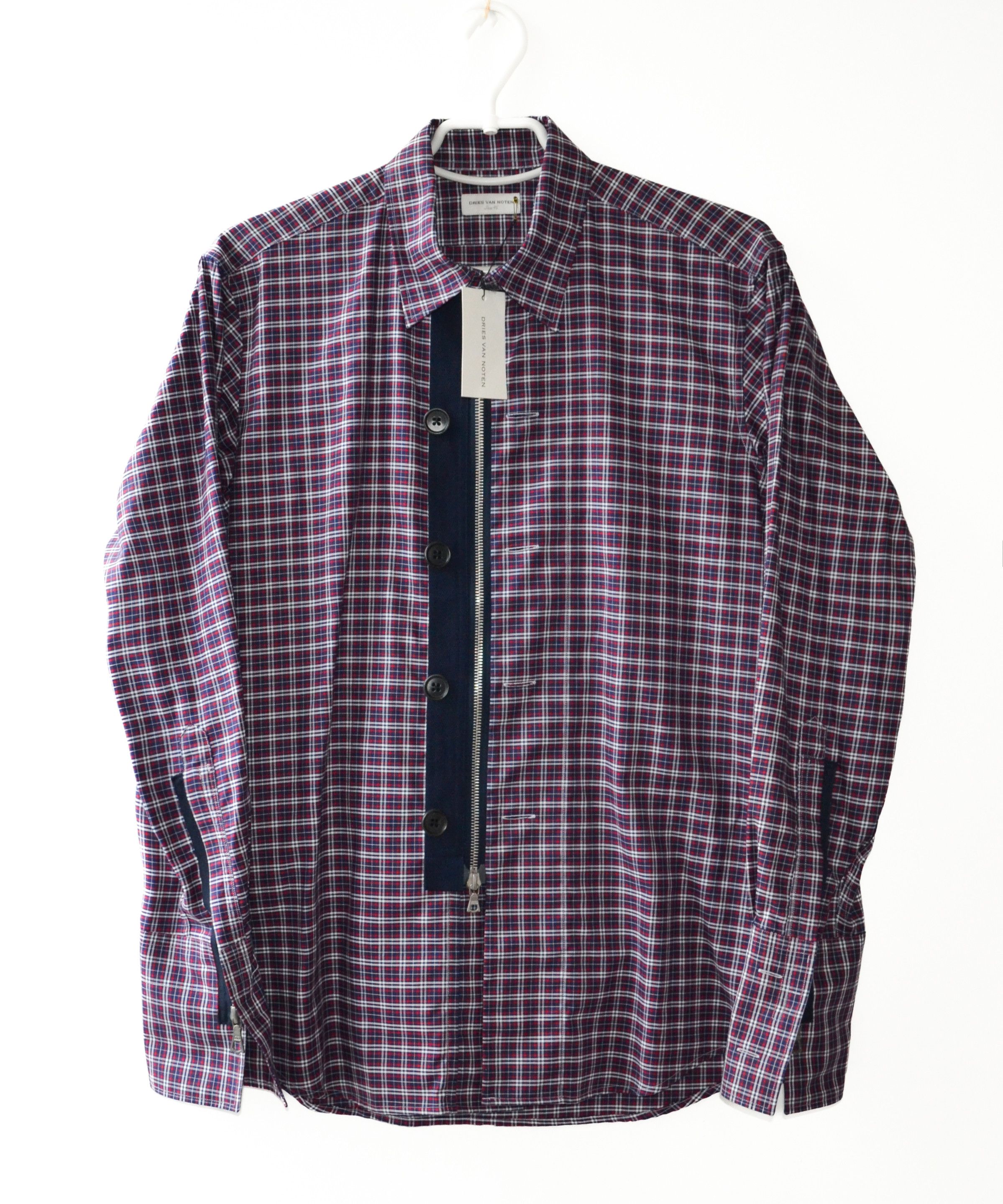 Dries Van Noten DRIES VAN NOTEN Shirt Long Sleeve Full Zip Check Size 46 Size US S / EU 44-46 / 1 - 3 Thumbnail