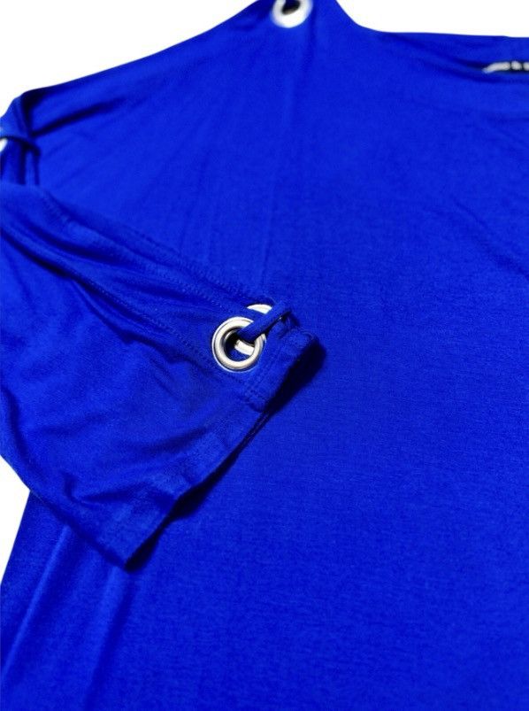 Other Cable & Gauge Royal Blue Grommet Cold-Shoulder Top Womens XL Size XL / US 12-14 / IT 48-50 - 6 Thumbnail
