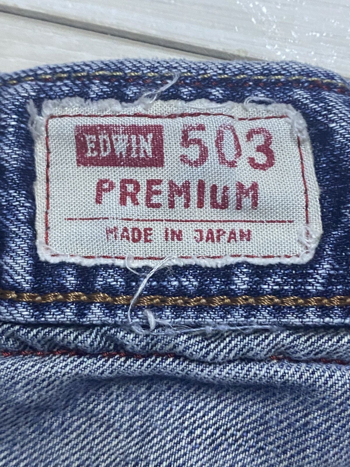 Edwin Vintage Edwin 503 Premium Grunge Distressed Loose Jeans Size US 33 - 16 Thumbnail
