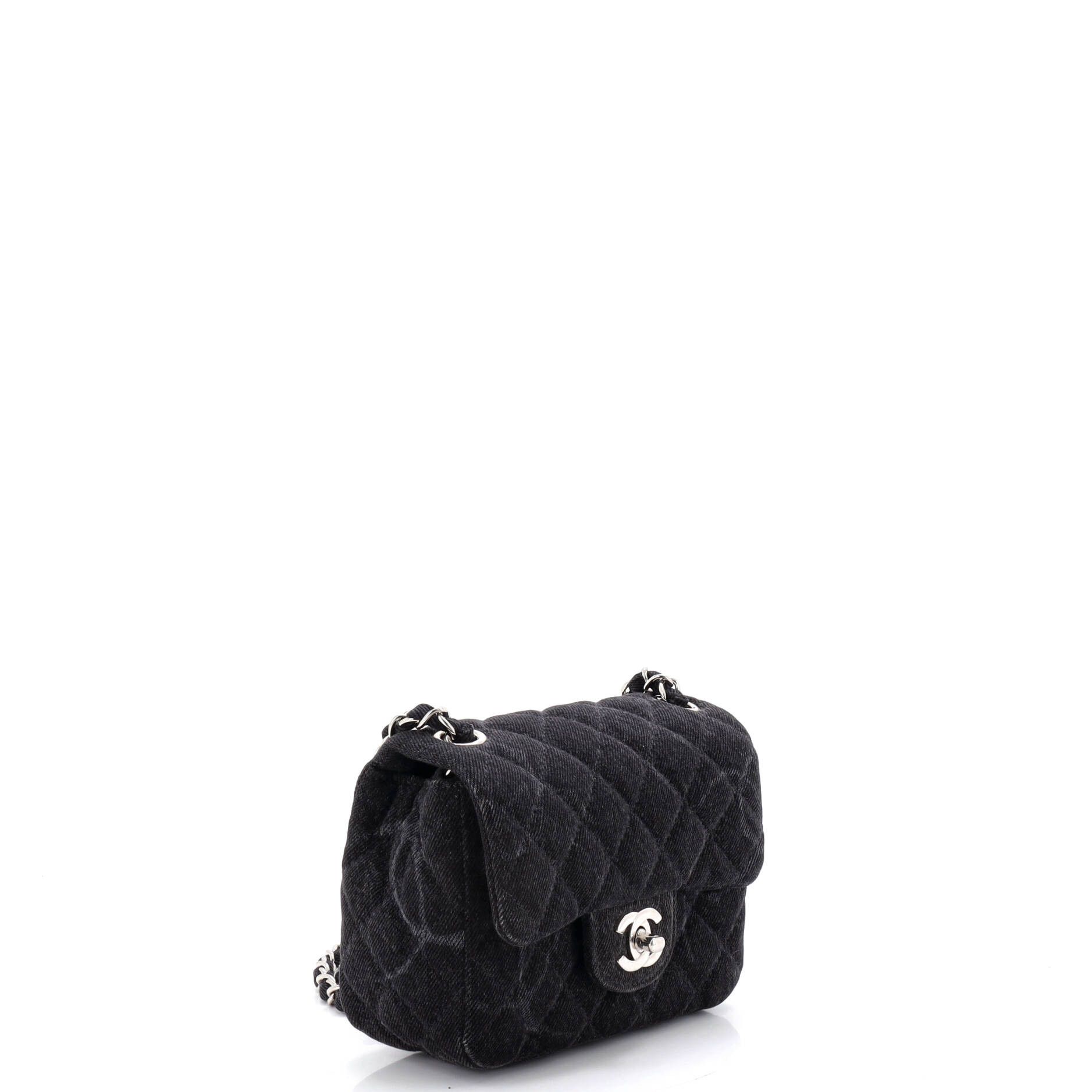 Chanel Square Classic Single Flap Bag Quilted CC Printed Denim Mini Size ONE SIZE - 1 Thumbnail