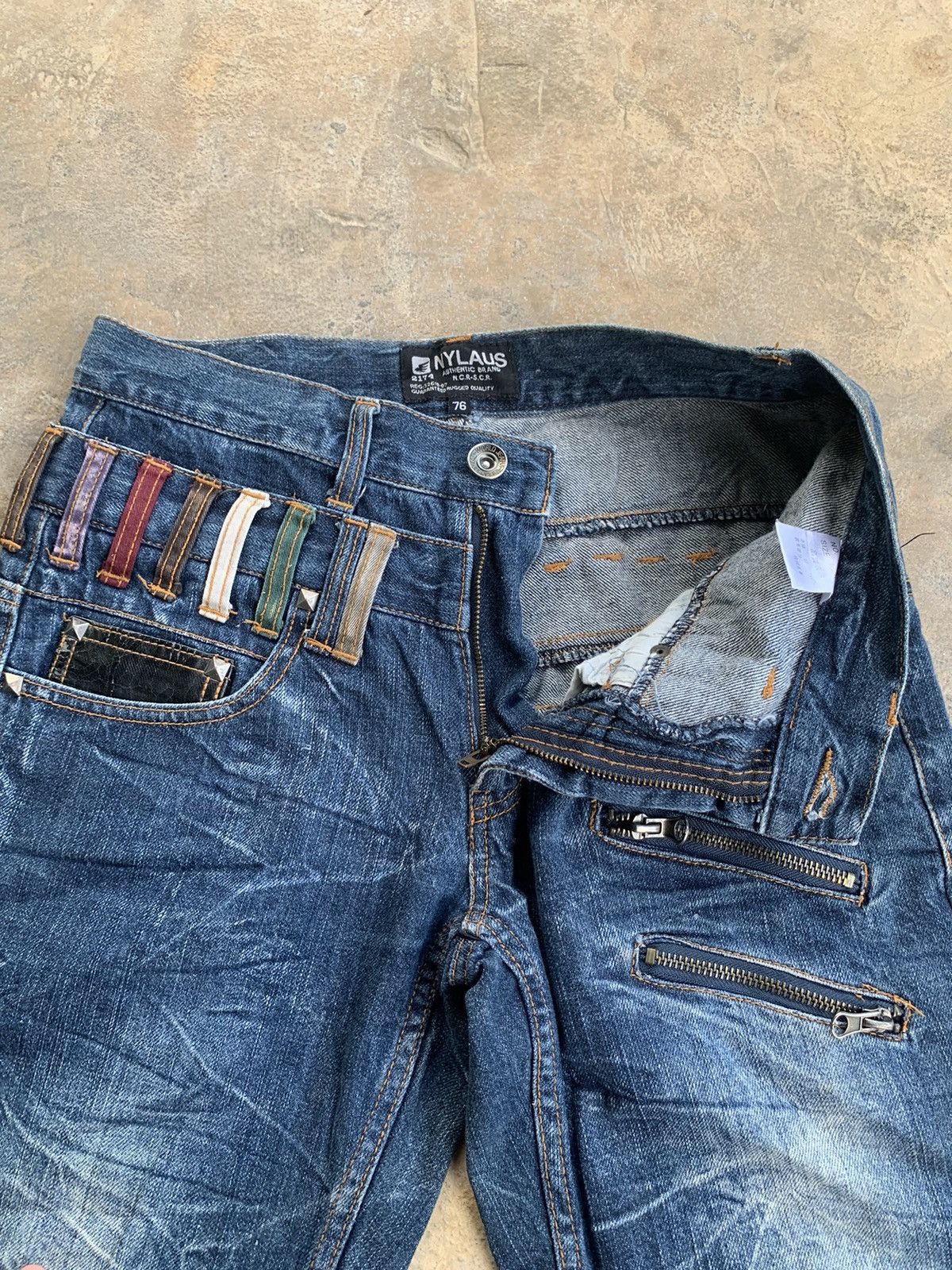 Japanese Brand × Kapital × Vintage NYLAUS DOUBLE WAIST RUSTY DISTRESSED DENIM🎌 Size US 29 - 8 Thumbnail
