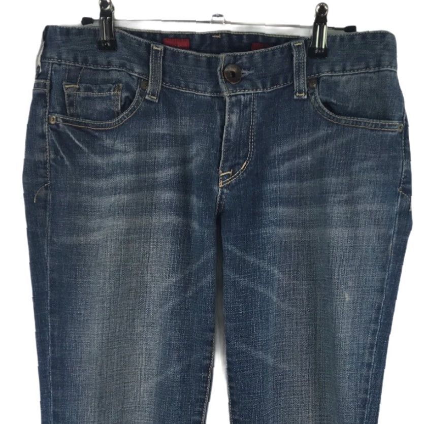Denime X2 Jeans Boot Cut Flare Denim Dark Wash Blue 32X28 Women 10 Denim Jeans 5-Pocket Zipper Button Mid Rise Regular Inseam 28 Pants Size 32" / US 10 / IT 46 - 4 Thumbnail